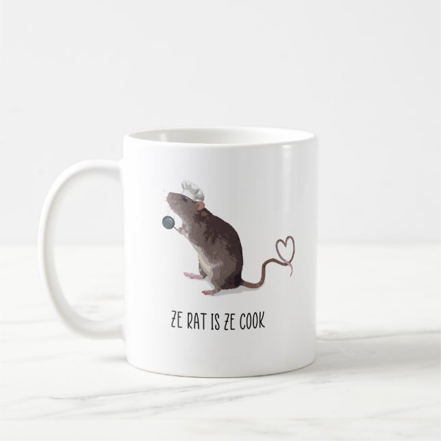 Ze Rat is Ze Cook - Ratatouille Inspired Coffee Mug (Left)