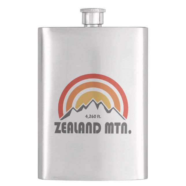 Zealand Mountain New Hampshire Hip Flask (Front)