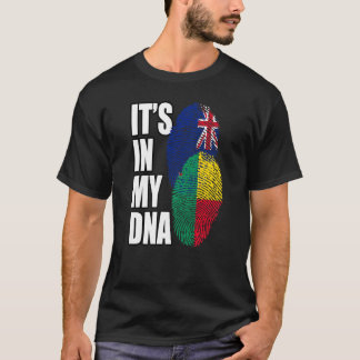 Zealander And Beninese Mix DNA Flag Heritage T-Shirt