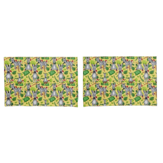 Zebas In The Wild Pillowcase (Front-Set)