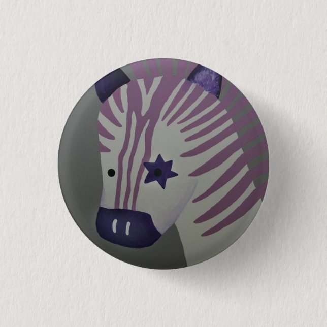 Zebra 1 Inch Round Button (Front)
