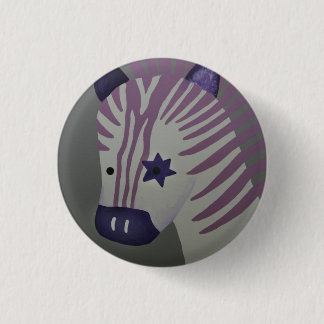 Zebra 1 Inch Round Button