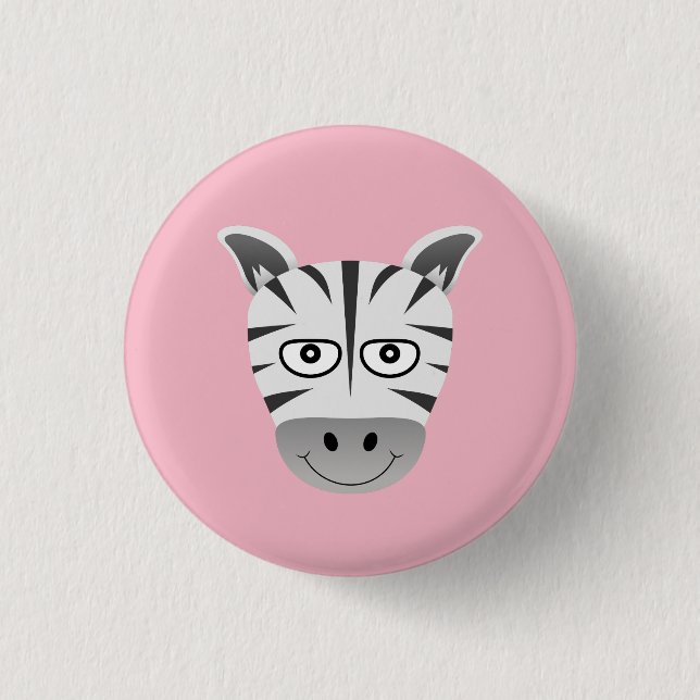 Zebra 1 Inch Round Button (Front)
