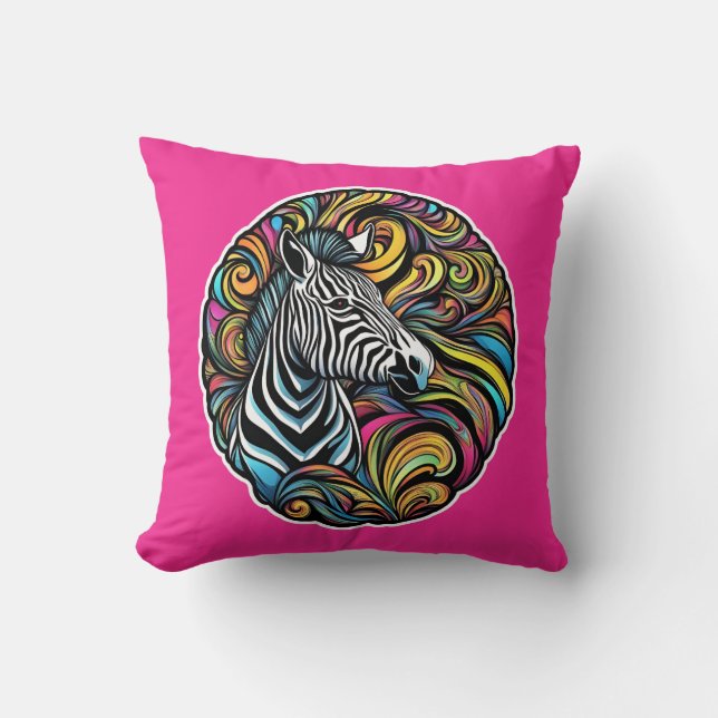 Zebra 1 throw pillow (Front)