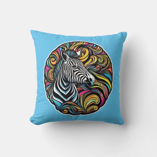 Zebra 1 throw pillow (Front)