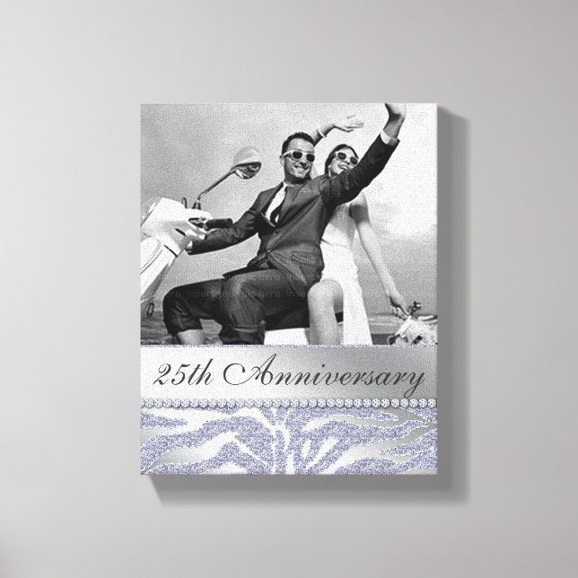 Zebra 25th Anniversary Photo Canvas Silver Print (Front)