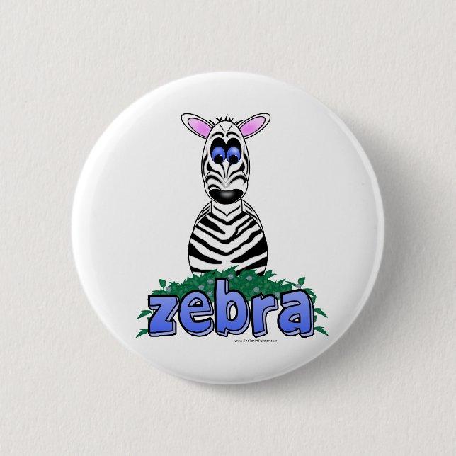 ZEBRA 2 INCH ROUND BUTTON (Front)