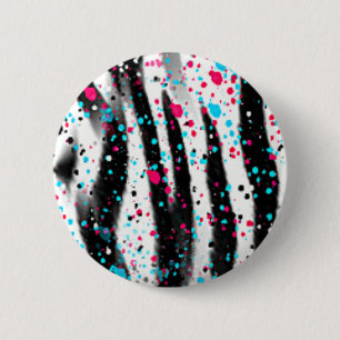 Zebra 2 Inch Round Button
