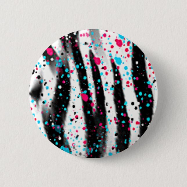 Zebra 2 Inch Round Button (Front)