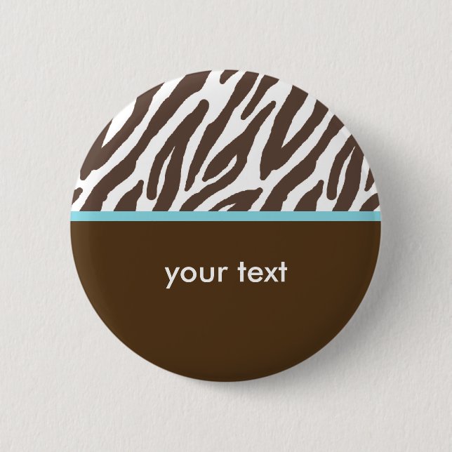 Zebra 2 Inch Round Button (Front)