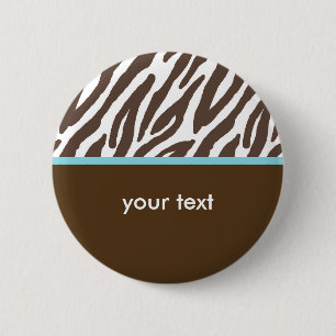 Zebra 2 Inch Round Button