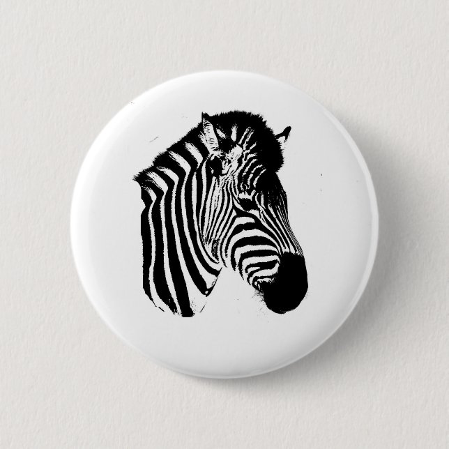Zebra 2 Inch Round Button (Front)