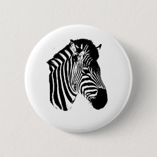 Zebra 2 Inch Round Button