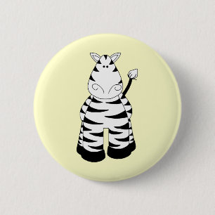 Zebra 2 Inch Round Button