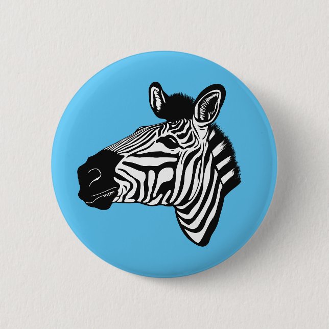 Zebra 2 Inch Round Button (Front)