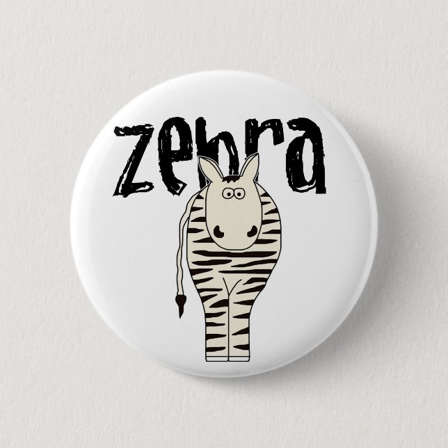 ZEBRA 2 INCH ROUND BUTTON (Front)