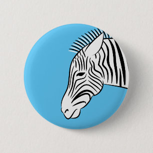 Zebra 2 Inch Round Button
