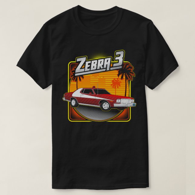 Zebra 3 Street Machine T-Shirt (Design Front)