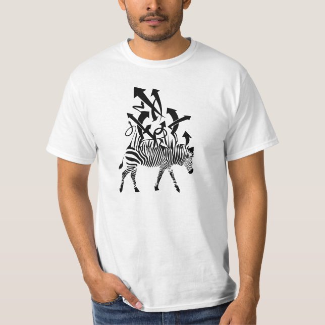 Zebra Abstract Design T-Shirt (Front)