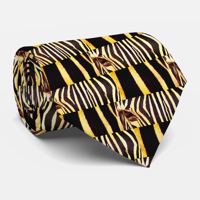 Zebra Abstrait Print Tendy Cravate (Roulé)
