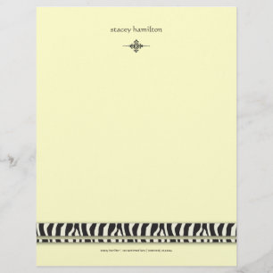Zebra accent letterhead
