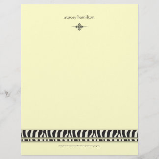 Zebra accent letterhead
