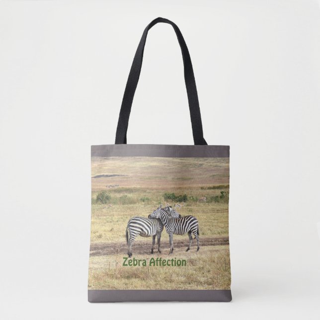 Zebra Affection Tote Bag (Front)