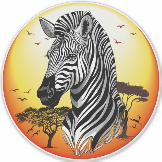 Zebra African Savanna Wild Animal (Front)