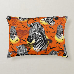 Zebra African Savanna Wild Animal Accent Pillow