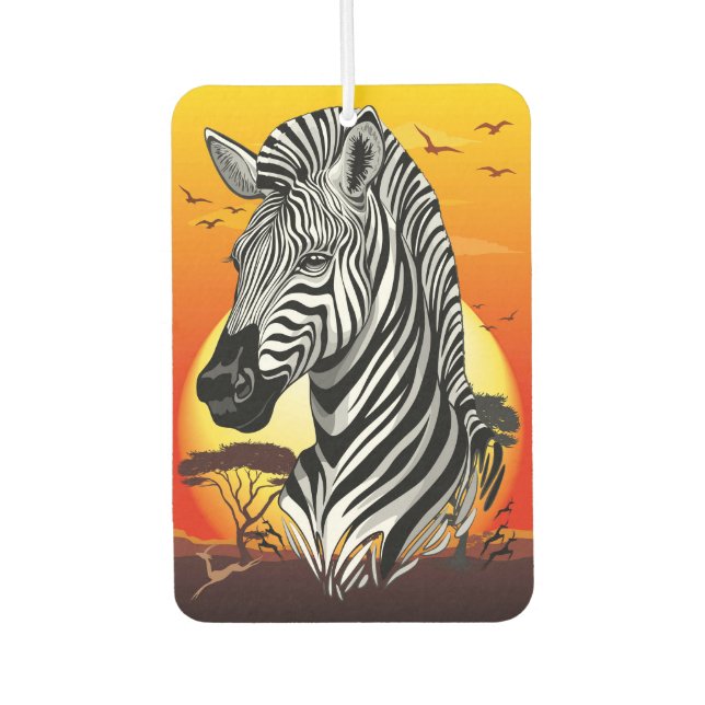 Zebra African Savanna Wild Animal Air Freshener (Front)