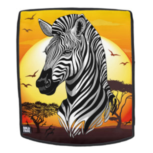 Zebra African Savanna Wild Animal Backpack