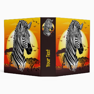 Zebra African Savanna Wild Animal Binder