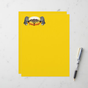 Zebra African Savanna Wild Animal Letterhead