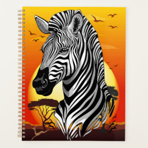 Zebra African Savanna Wild Animal Planner