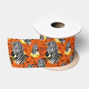 Zebra African Savanna Wild Animal Satin Ribbon