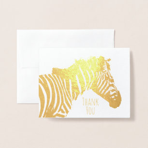 Zebra All Occasion Blank Gold Foil Card