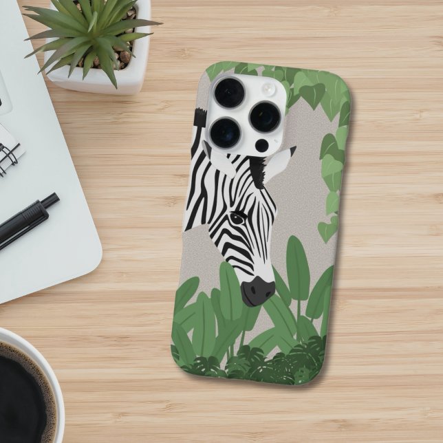 Zebra amongst Leaves Phone Case (Creator Uploaded)