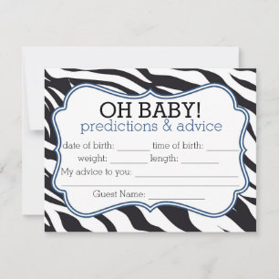 Zebra and Blue Chevron Predictions & Advice Card
