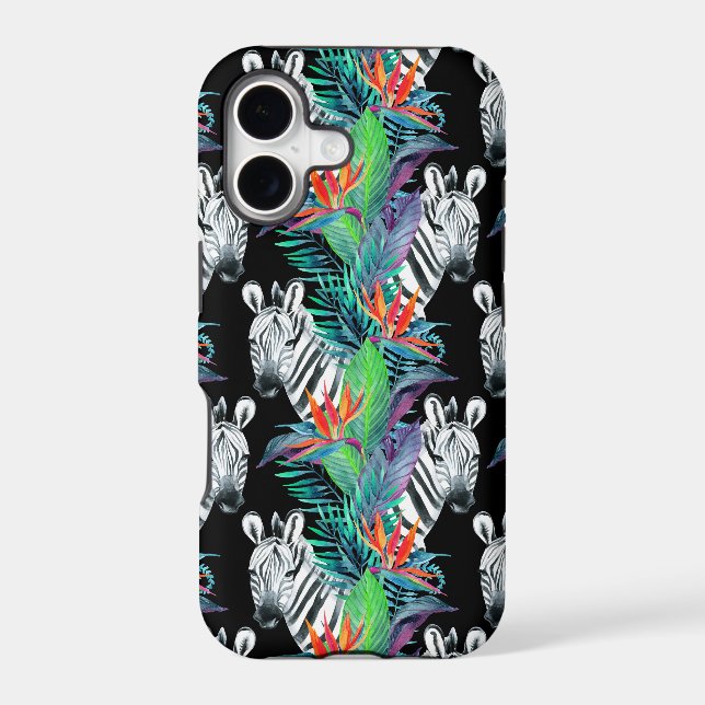 Zebra And Exotic Flowers Pattern (Back)