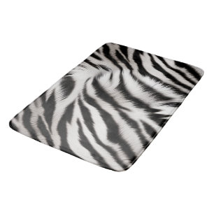 Zebra and Leopard Animal Fur Bath Mat