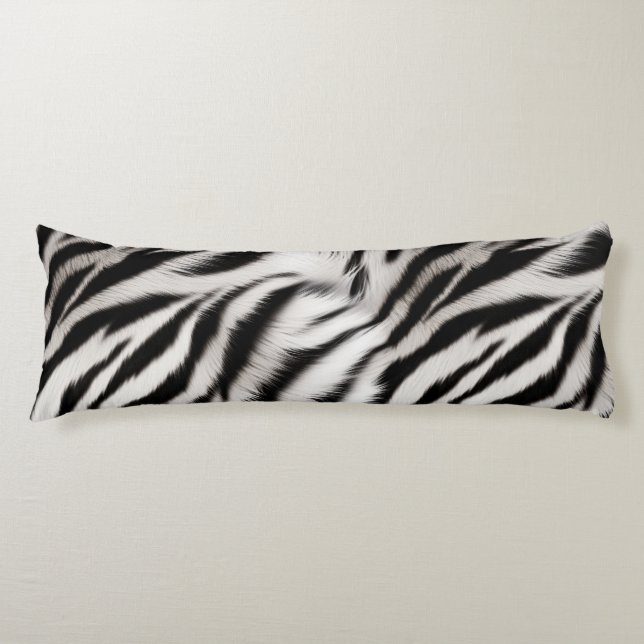 Zebra and Leopard Animal Fur Body Pillow (Front)