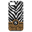 Zebra and Leopard Print Monogram