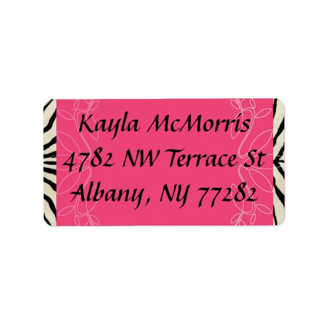 Zebra and pink sticker (Front)