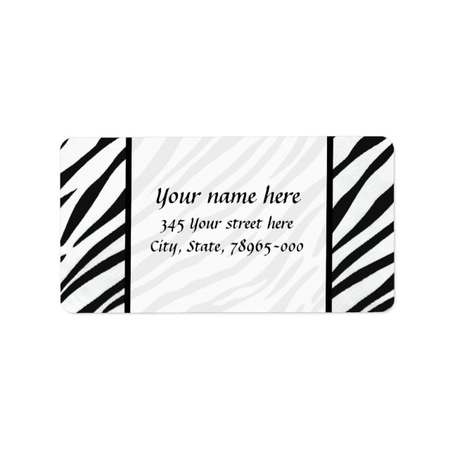 Zebra animal print Address Labels (Front)