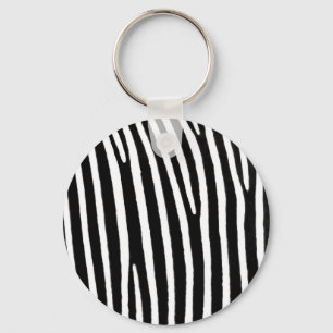 Zebra animal print keychain