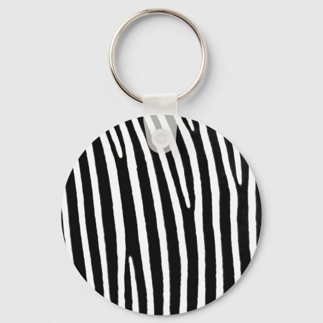 Zebra animal print keychain (Front)