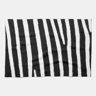 Zebra animal print kitchen towel