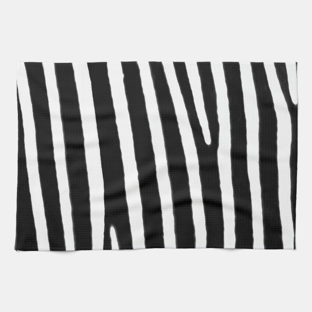 Zebra animal print kitchen towel (Horizontal)