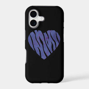 Zebra Animal Print Purple Heart