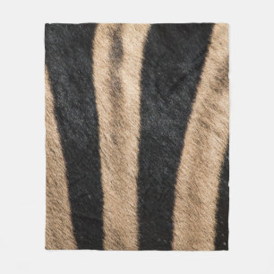 ZEBRA ANIMAL PRINT STRIPE FLEECE BLANKET